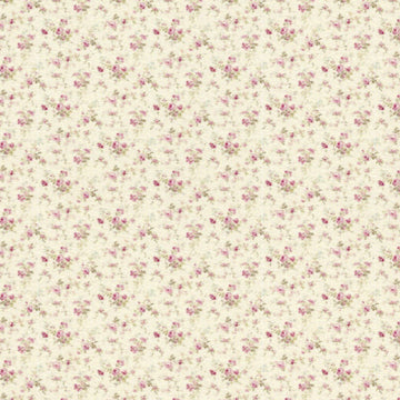 1:48, 1/4" Scale Dollhouse Miniature Wallpaper Ivory Floral