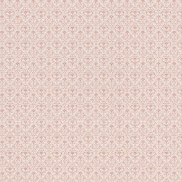 1:48, 1/4" Scale Dollhouse Miniature Wallpaper Apricot Damask