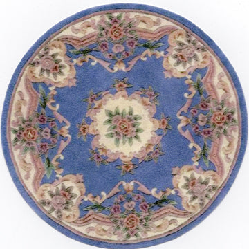 1:12, 1"  Scale Dollhouse Miniature Area Rug 5" Round