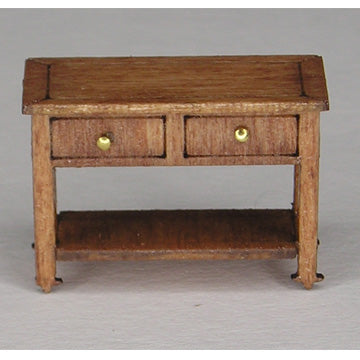 1:48, 1/4" Scale Dollhouse Miniature Furniture Kit Sofa Table w/Shelf