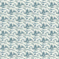 1:48, 1/4" Scale Dollhouse Miniature Wallpaper Teal Pagoda