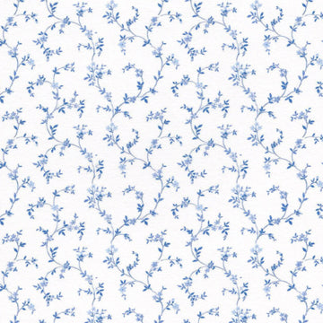 1:48, 1/4" Scale Dollhouse Miniature Wallpaper Blue on White