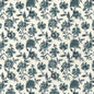 1:24, 1/2" Scale Dollhouse Miniature Wallpaper Teal Jacobean (3 SHEETS)