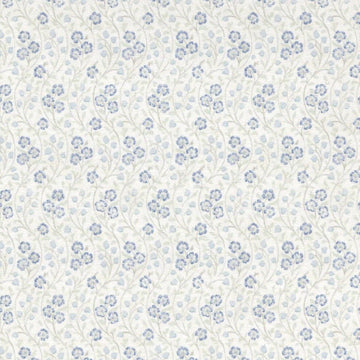 1:48, 1/4" Scale Dollhouse Miniature Wallpaper Blue Floral