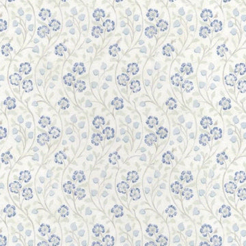 1:12, 1" Scale Dollhouse Miniature Wallpaper Blue Floral (3 sheets)