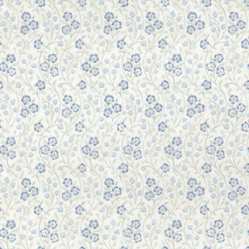 1:24, 1/2" Scale Dollhouse Miniature Wallpaper Blue Floral (3 SHEETS)