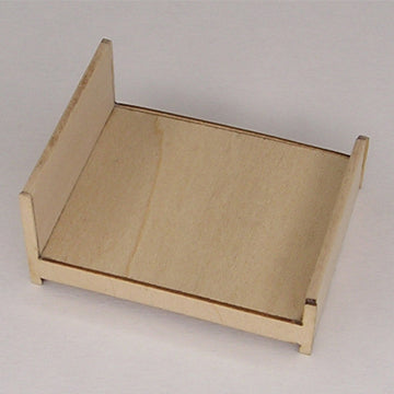 1:48, 1/4" Scale Dollhouse Miniature Furniture Kit Queen Size Platform Bed