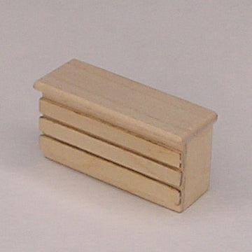 1:48, 1/4" Scale Dollhouse Miniature Furniture Kit Modern Triple Dresser