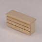 1:48, 1/4" Scale Dollhouse Miniature Furniture Kit Modern Triple Dresser