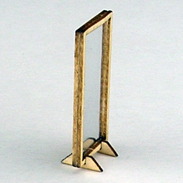 1:48, 1/4" Scale Dollhouse Miniature Furniture Kit Rectangular Mirror