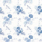 1:12, 1" Scale Dollhouse Miniature Wallpaper Blue & White (3 sheets)