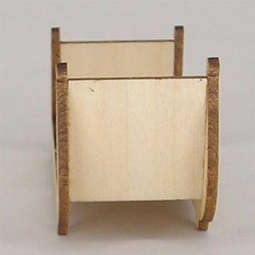 1:48, 1/4" Scale Dollhouse Miniature Furniture Kit Sleigh Bed
