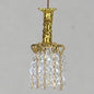 1:48, 1/4" Scale Dollhouse Miniature Light 3V Small Crystal Chandelier
