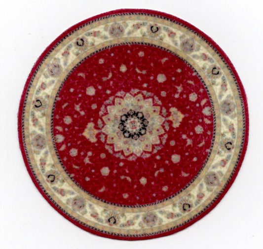 1:24, 1/2" Scale Dollhouse Miniature Area Rug 3" Round