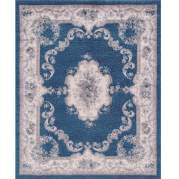 1:24, 1/2" Scale Dollhouse Miniature Area Rug 4-1/8" x 5"