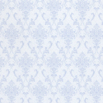 1:12, 1" Scale Dollhouse Miniature Wallpaper Pale Blue Damask (3 sheets)