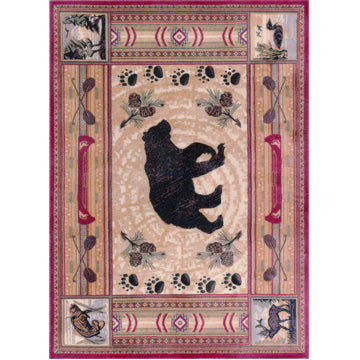 1:12, 1" Scale Dollhouse Miniature Area Rug 7-1/4" x 10"