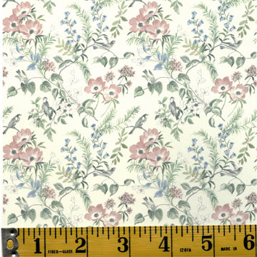 1:12, 1" Scale Dollhouse Miniature Wallpaper Pink Green Blue (3 sheets)