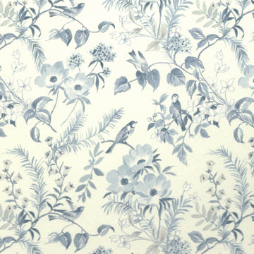 1:12, 1" Scale Dollhouse Miniature Wallpaper Blue Flowers (3 sheets)