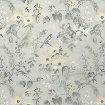 1:12, 1" Scale Dollhouse Miniature Wallpaper Grey Flowers (3 sheets)