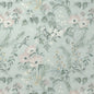 1:12, 1" Scale Dollhouse Miniature Wallpaper Teal Floral (3 sheets)