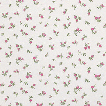 1:48, 1/4" Scale Dollhouse Miniature Wallpaper Pink Rosebuds