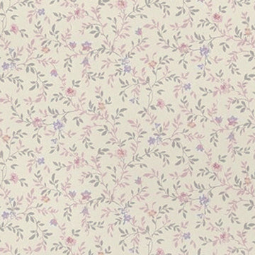 1:24, 1/2" Scale Dollhouse Miniature Wallpaper Pink, Ivory (3 Sheets)