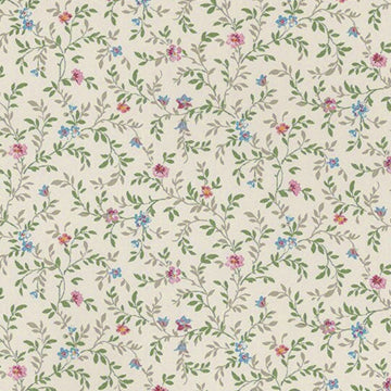 1:24, 1/2" Scale Dollhouse Miniature Wallpaper Pink, Blue, Ivory (3 Sheets)