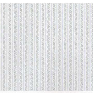 1:48, 1/4" Scale Dollhouse Miniature Wallpaper Blue Floral Stripe