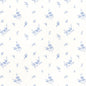 1:12, 1" Scale Dollhouse Miniature Wallpaper Small Blue Floral (3 sheets)