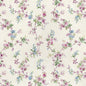 1:12, 1" Scale Dollhouse Miniature Wallpaper Pink & Blue Floral Vine (3 sheets)
