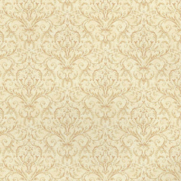 1:12, 1" Scale Dollhouse Miniature Wallpaper Lt Gold Damask (3 sheets)