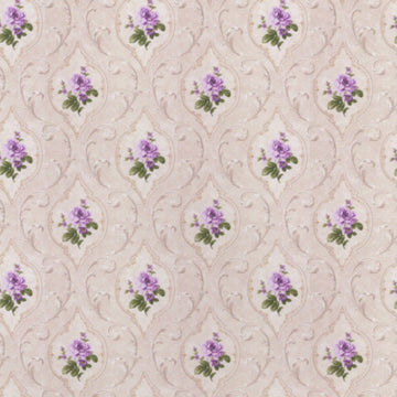 1:12, 1" Scale Dollhouse Miniature Wallpaper Pink Roses (3 sheets)