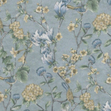 1:12, 1" Scale Dollhouse Miniature Wallpaper Blue/Green (3 sheets)