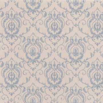 1:12, 1" Scale Dollhouse Miniature Wallpaper Tan & Blue (3 sheets)