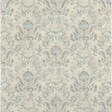 1:12, 1" Scale Dollhouse Miniature Wallpaper Green Floral (3 sheets)