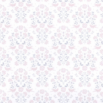 1:12, 1" Scale Dollhouse Miniature Wallpaper Pink Floral (3 sheets)