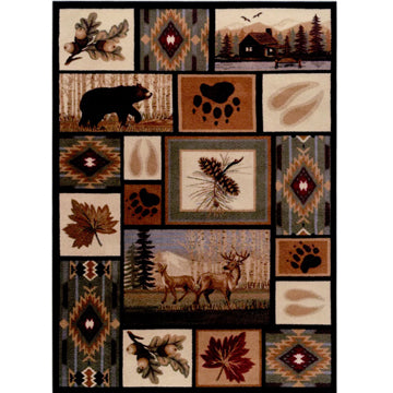 1:12, 1" Scale Dollhouse Miniature Area Rug 7-1/2" x 10-3/8"
