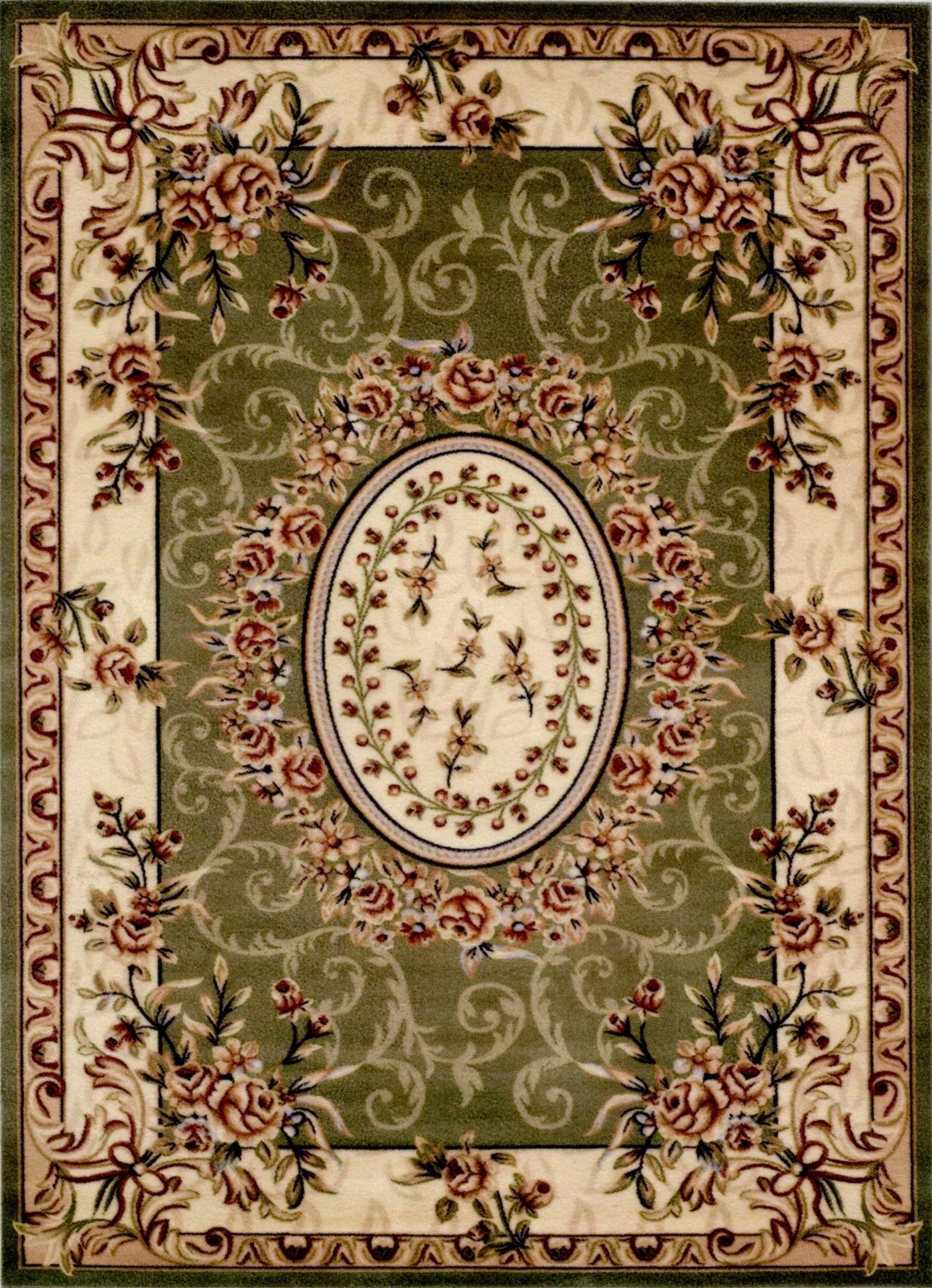 1:12, 1" Scale Dollhouse Miniature Area Rug 7" x 9-3/4"