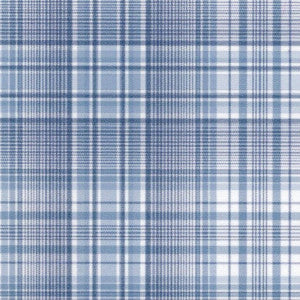 1:12, 1" Scale Dollhouse Miniature Wallpaper Blue Plaid (3 sheets)