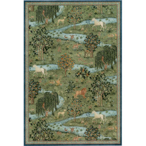 1:12, 1" Scale Dollhouse Miniature Area Rug 7" x 10-1/4"