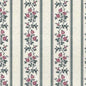 1:12, 1" Scale Dollhouse Miniature Wallpaper Floral Stripe (3 sheets)