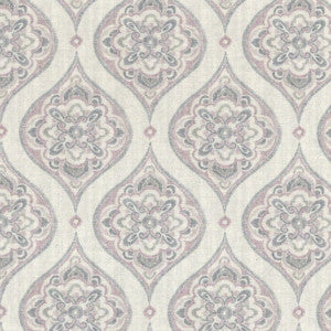 1:12, 1" Scale Dollhouse Miniature Wallpaper Grey & Pale Pink (3 sheets)