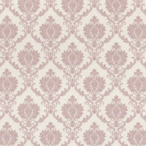 1:12, 1" Scale Dollhouse Miniature Wallpaper Pink Damask (3 sheets)
