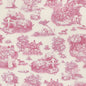 1:12, 1" Scale Dollhouse Miniature Wallpaper Pink Toile (3 sheets)