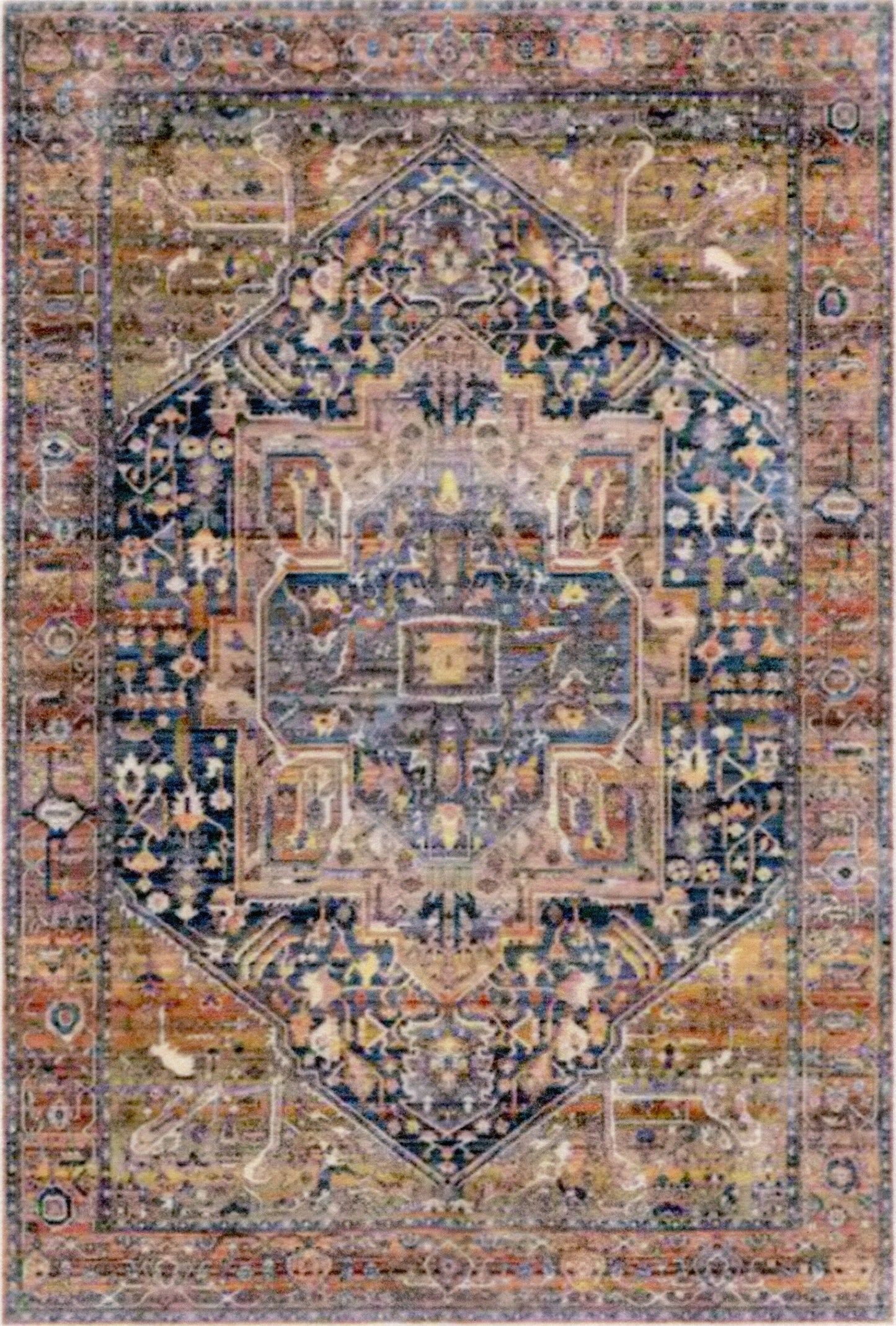 1:12, 1" Scale Dollhouse Miniature Area Rug 6-5/8" x 9-7/8"