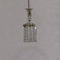1:48, 1/4" Scale Dollhouse Miniature Light 3V Small Crystal Chandelier Silver