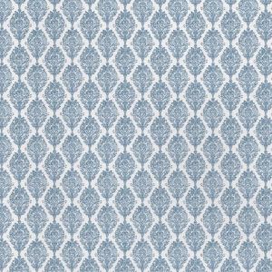 1:48, 1/4" Scale Dollhouse Miniature Wallpaper Blue & White Damask