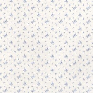 1:48, 1/4" Scale Dollhouse Miniature Wallpaper Blue & White Floral