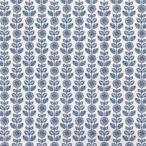 1:12 Scale Dollhouse Miniature Wallpaper Navy Floral Stripe (3 sheets)